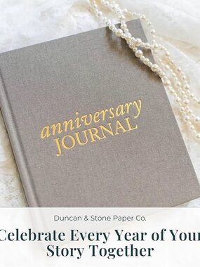 Duncan & Stone Anniversary Journal – Linen Keepsake Book, Like New